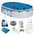 Gre poolpakke oval 20893 liter hvid - Swim & Fun